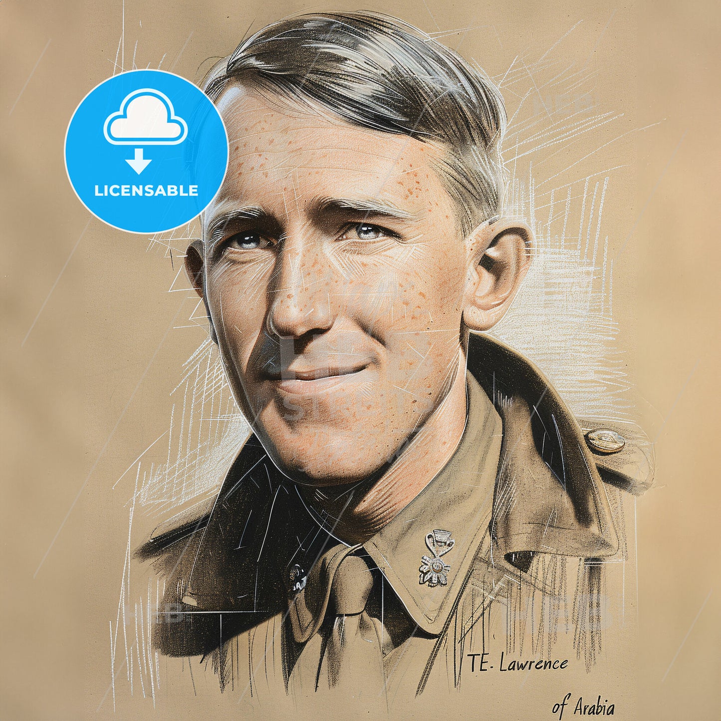 T.E. Lawrence, 1888 - 1935, British archaeologist and military officer - A Man In A Military Uniform