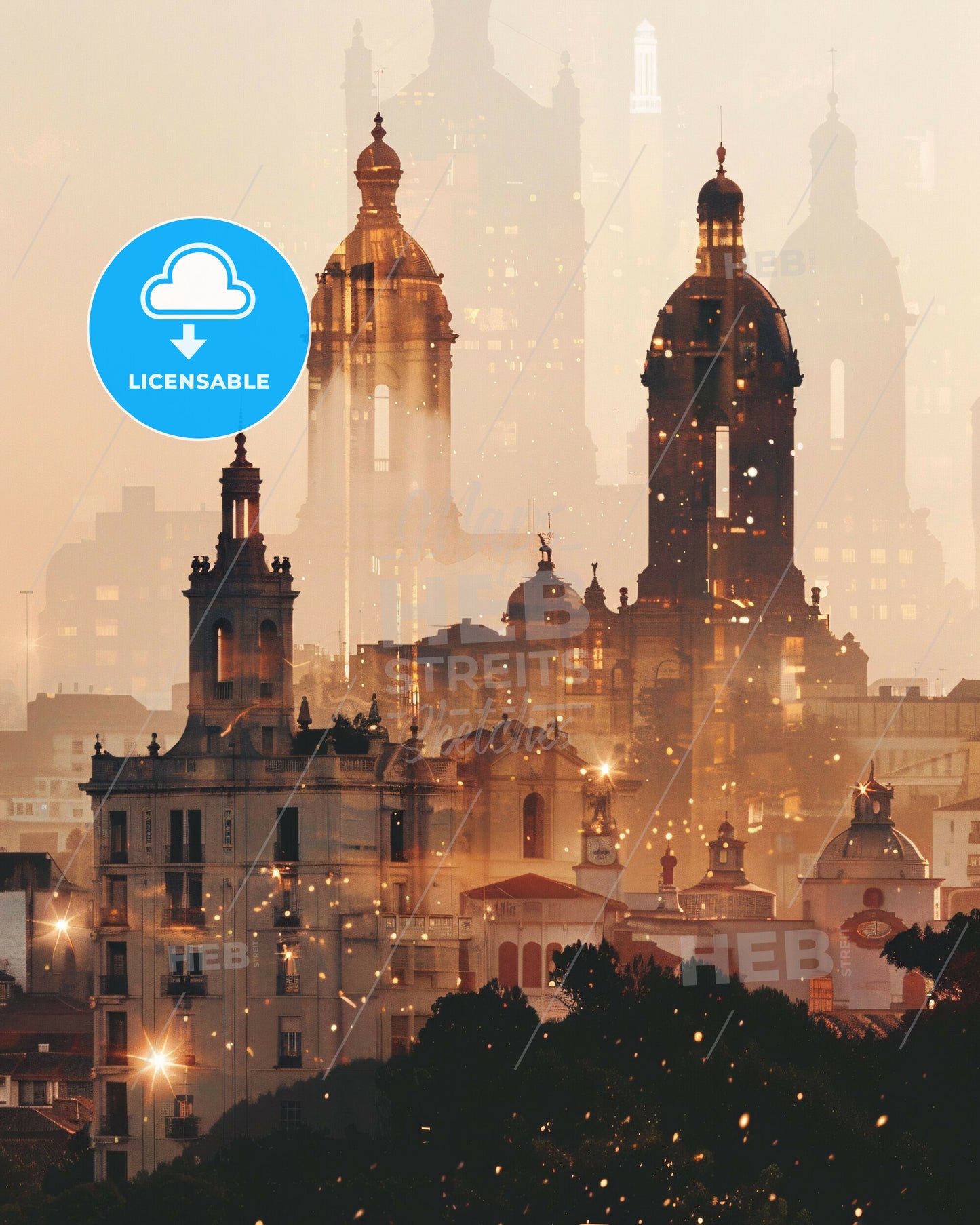 Telde City Skyline Poster Art Composite - A city with many towers