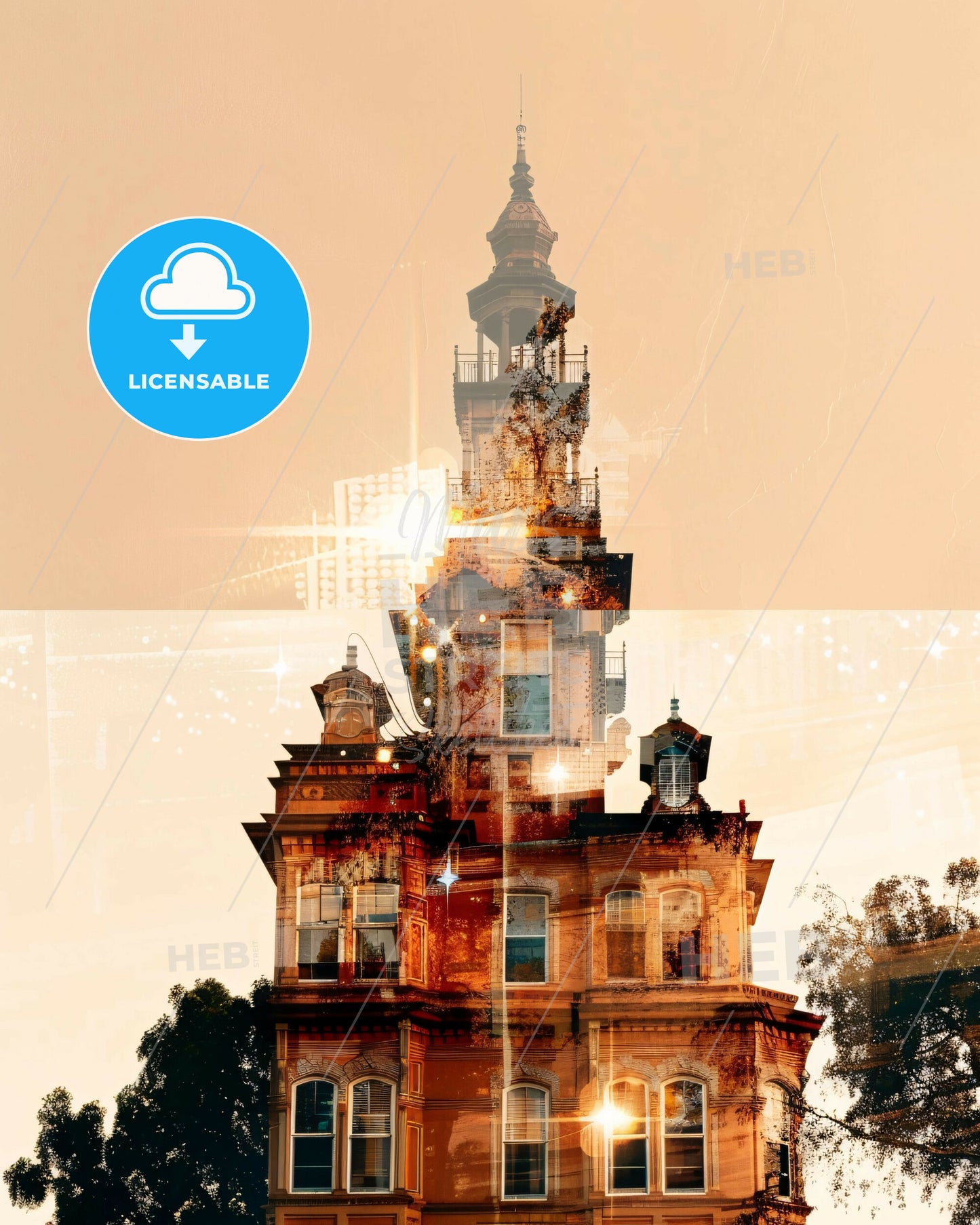 Temecula Skyline Canvas Wall Art - A building with a tower