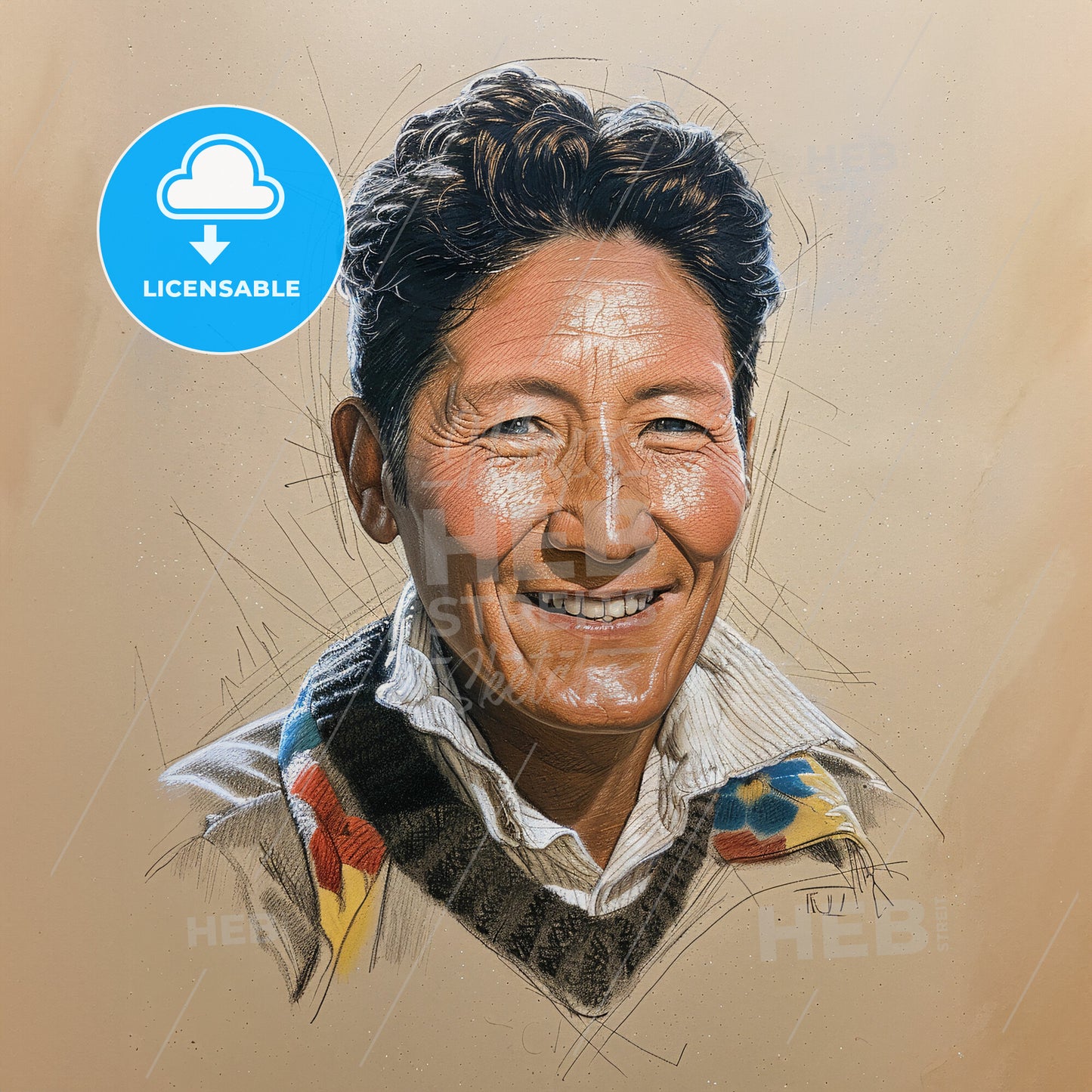 Tenzing Norgay, 1914 - 1986, Nepali-Indian mountaineer - A Portrait Of A Man