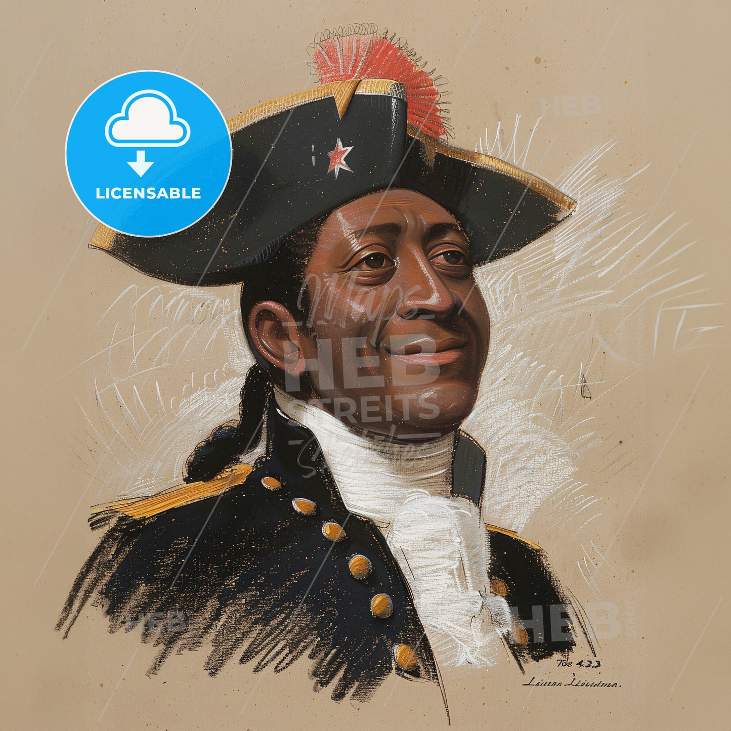 Toussaint Louverture, 1743 - 1803, Haitian revolutionary leader - A Man In A Military Uniform