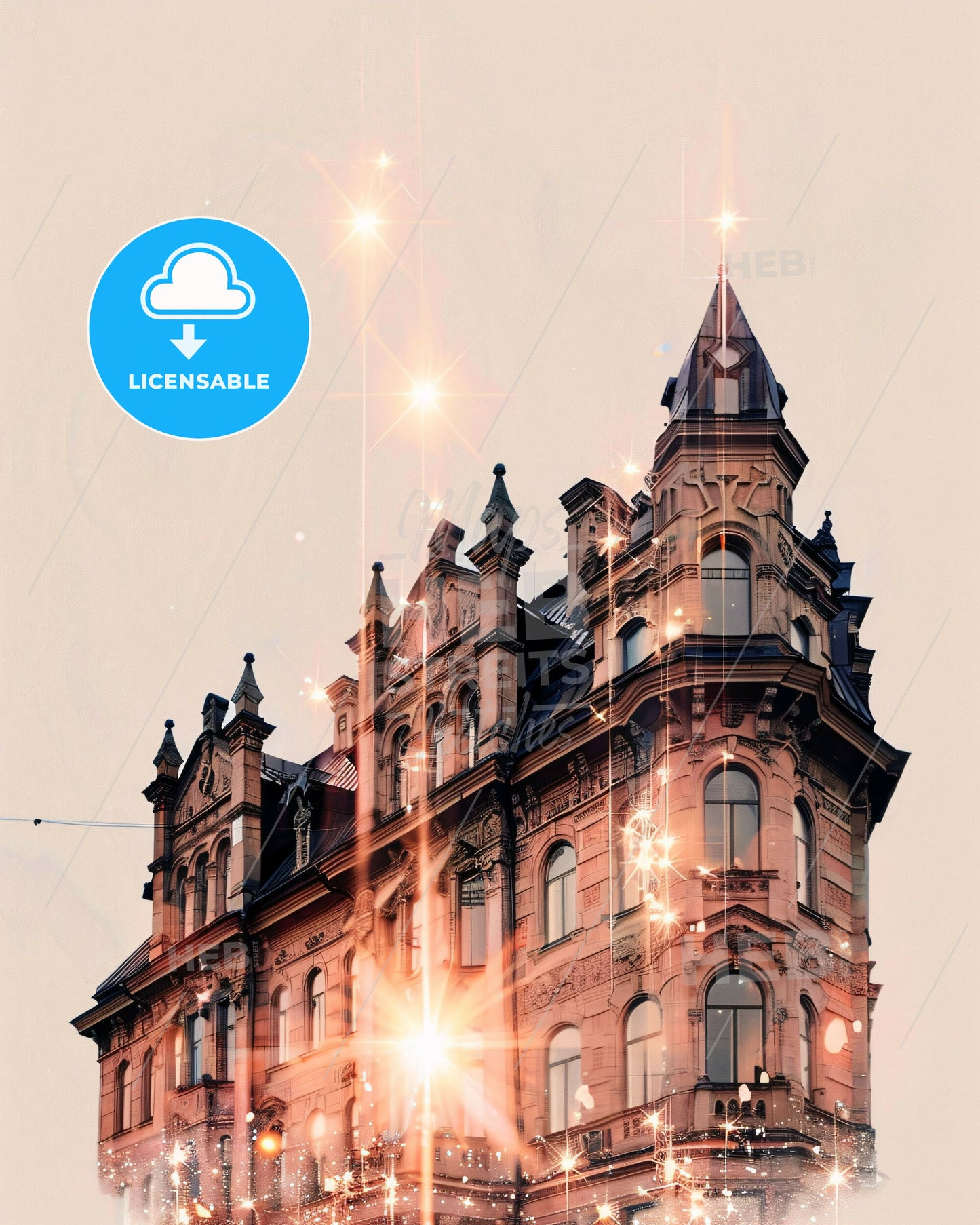 Trollhattan Skyline Art: Double Exposure City Charm - A building with many windows