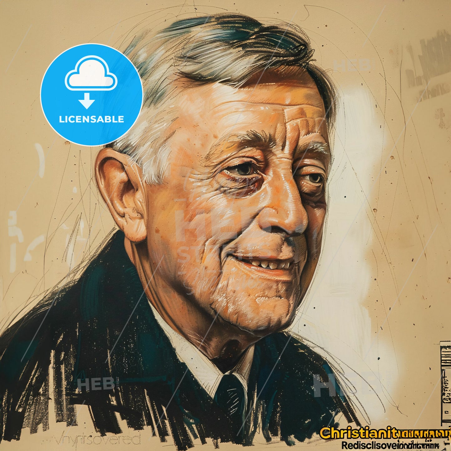 Vincent Donovan, 1926 - 2000, American missionary - A Painting Of A Man