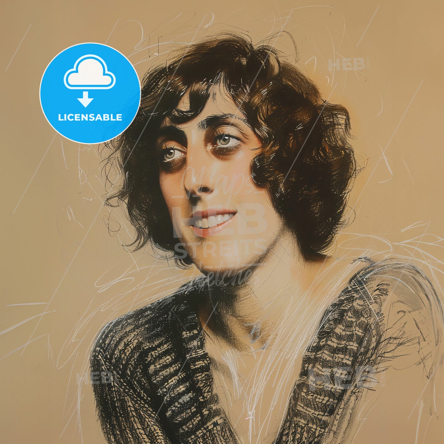 Vita Sackville-West, 1892 - 1962, British writer and gardener - A Drawing Of A Woman