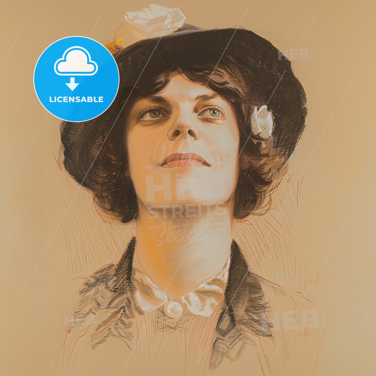 Vivienne Haigh-Wood Eliot, 1888 - 1947, British literary figure - A Woman Wearing A Hat