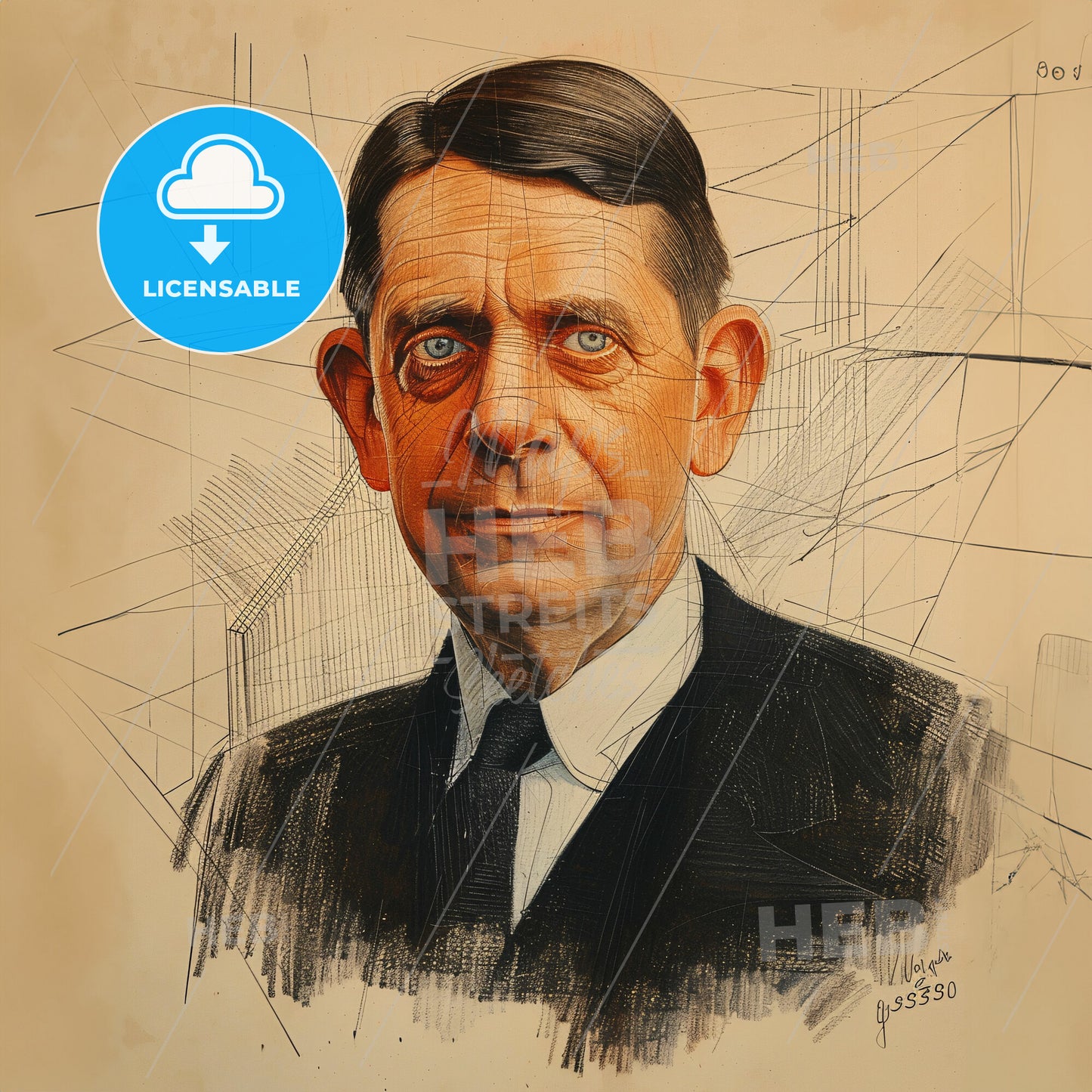 Walter Gropius, 1883 - 1969, German architect - A Man In A Suit And Tie