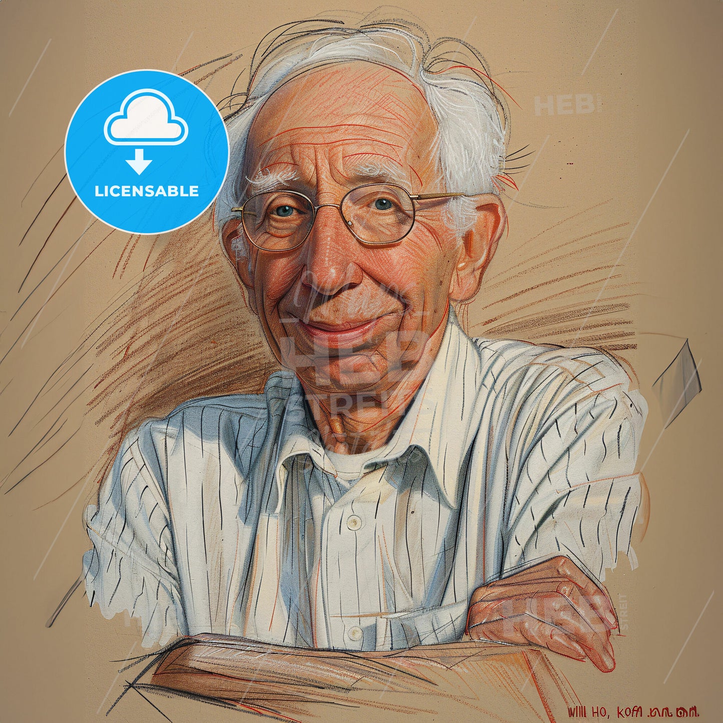 Willem Kolff, 1911 - 2009, Dutch-American physician - A Man With Glasses And A White Shirt