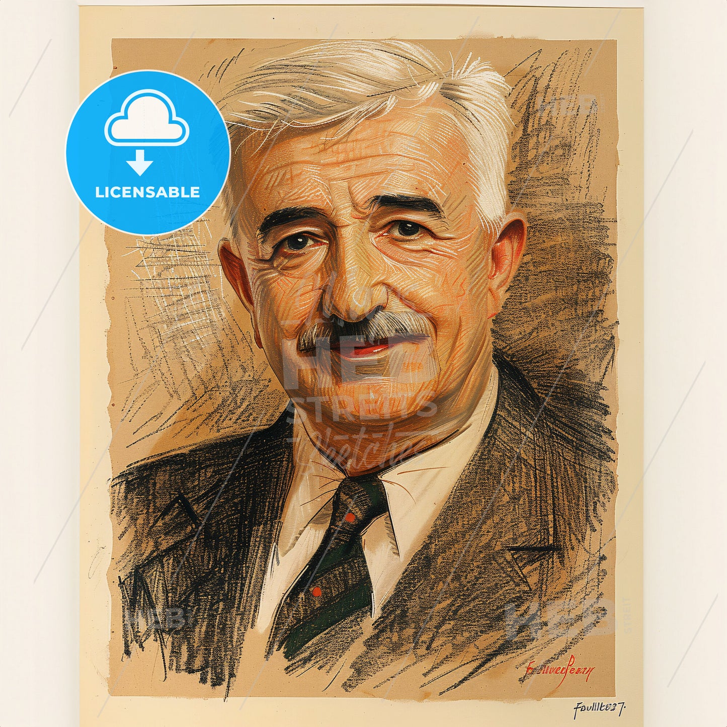 William Faulkner, 1897 - 1962, American writer - A Portrait Of A Man