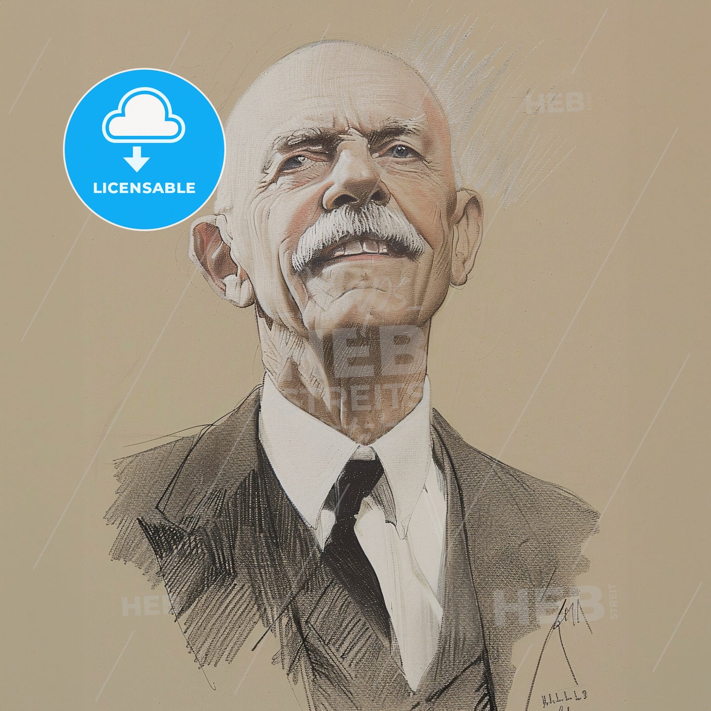 William Halsted, 1852 - 1922, American surgeon - A Man With A Mustache