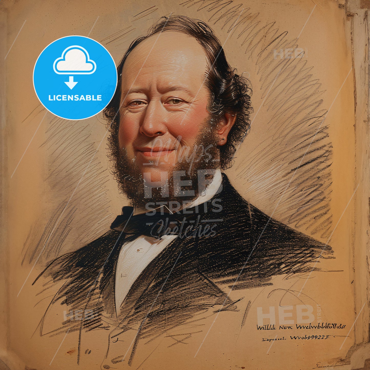 William Henry Vanderbilt, 1821 - 1885, American businessman - A Portrait Of A Man