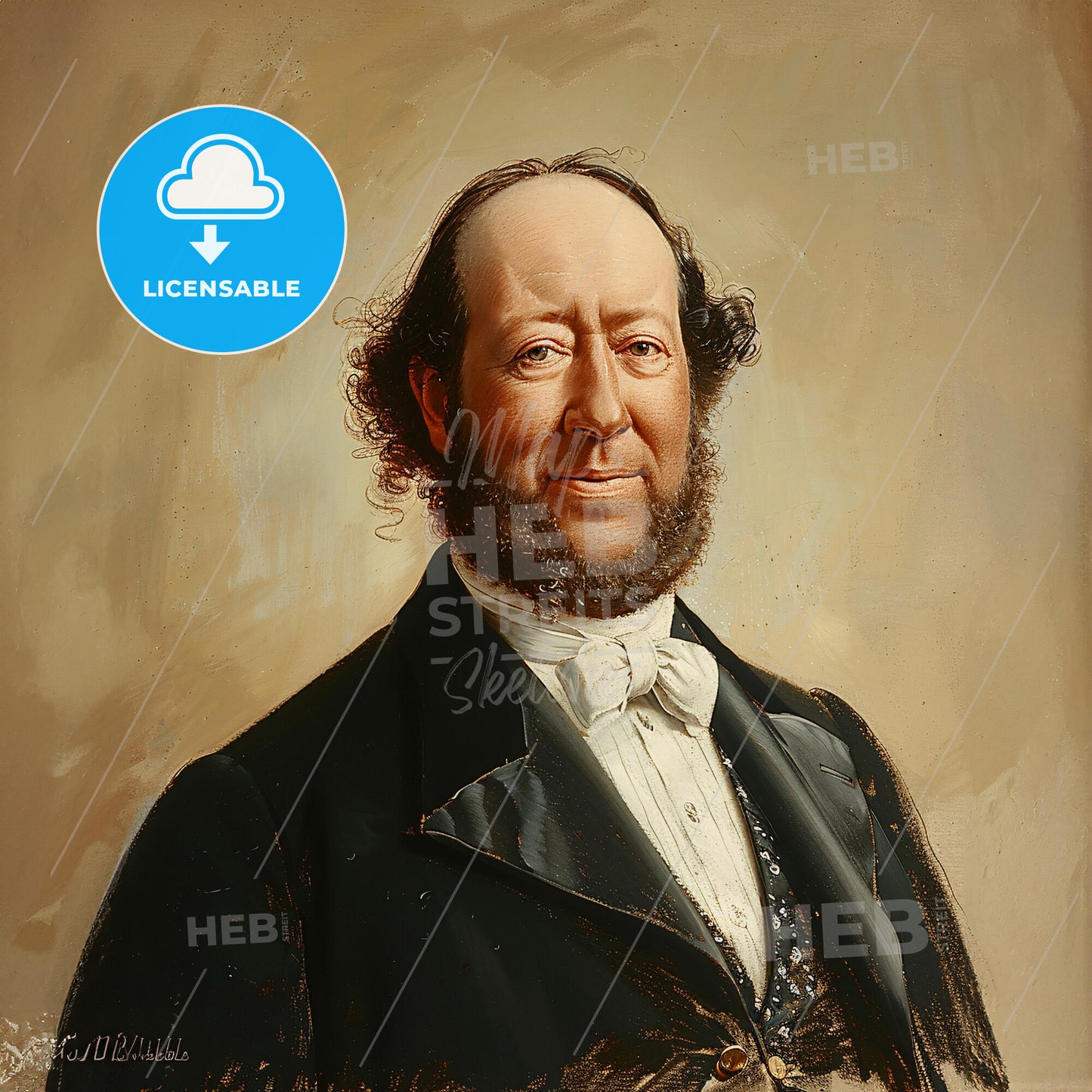 William Henry Vanderbilt, 1821 - 1885, American businessman - A Man In A Suit