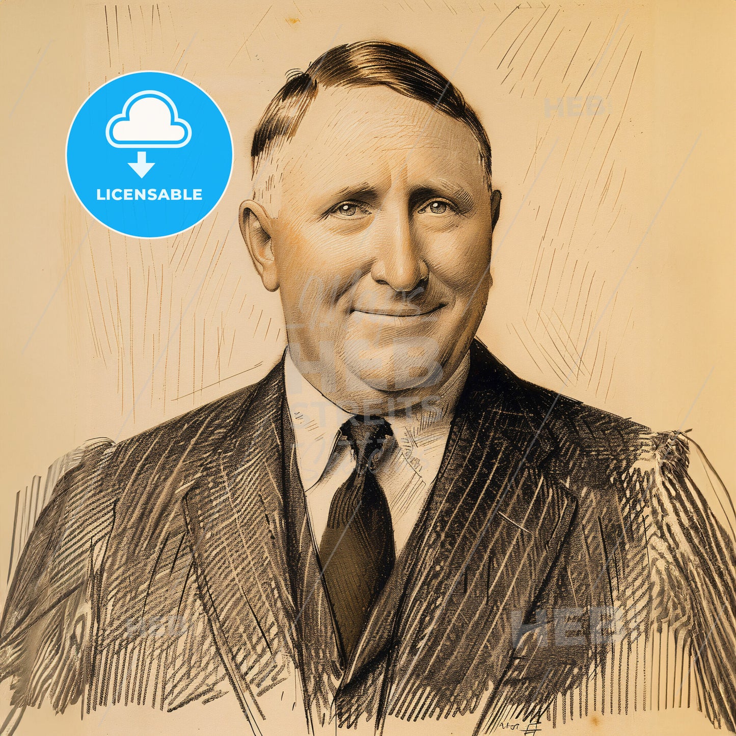 William Randolph Hearst, 1863 - 1951, American newspaper magnate - A Man In A Suit And Tie