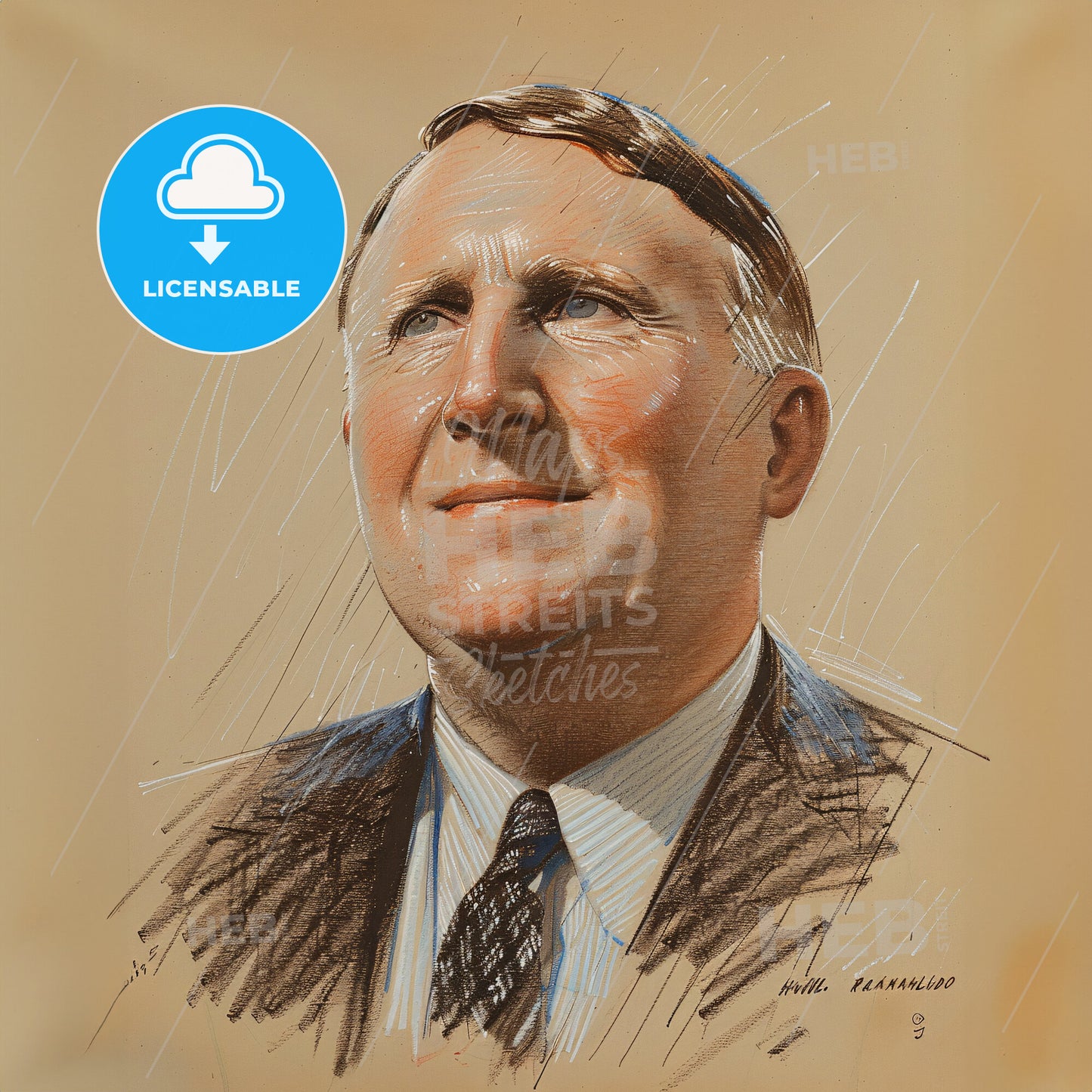 William Randolph Hearst, 1863 - 1951, American newspaper magnate - A Man In A Suit And Tie