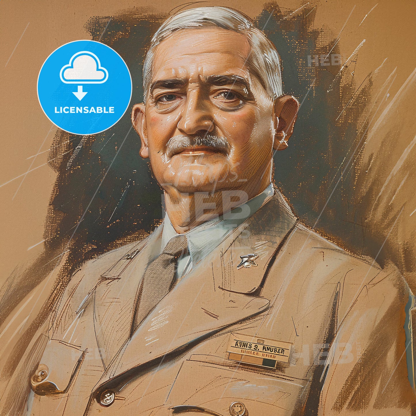 William S. Knudsen, 1879 - 1948, American automotive executive - A Man In A Military Uniform