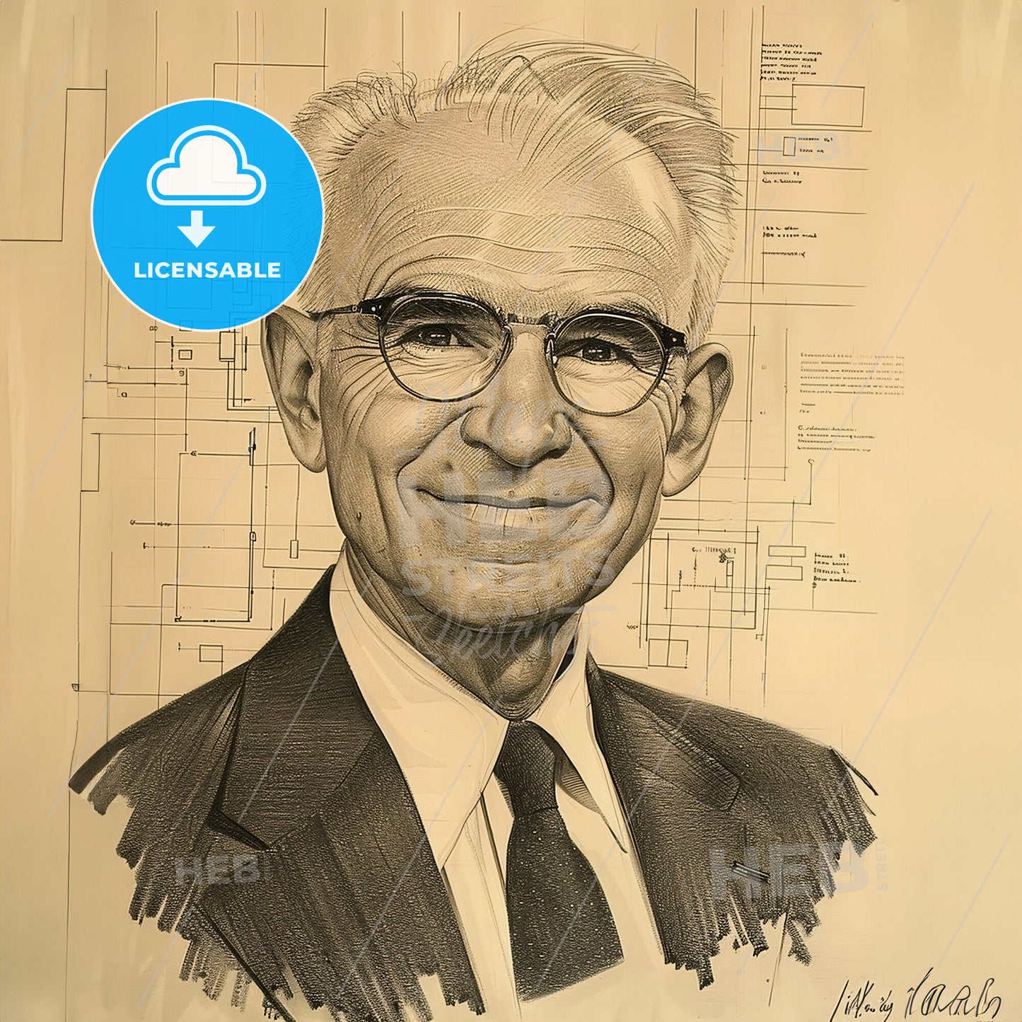 William Shockley, 1910 - 1989, American physicist - A Man Wearing Glasses And A Suit