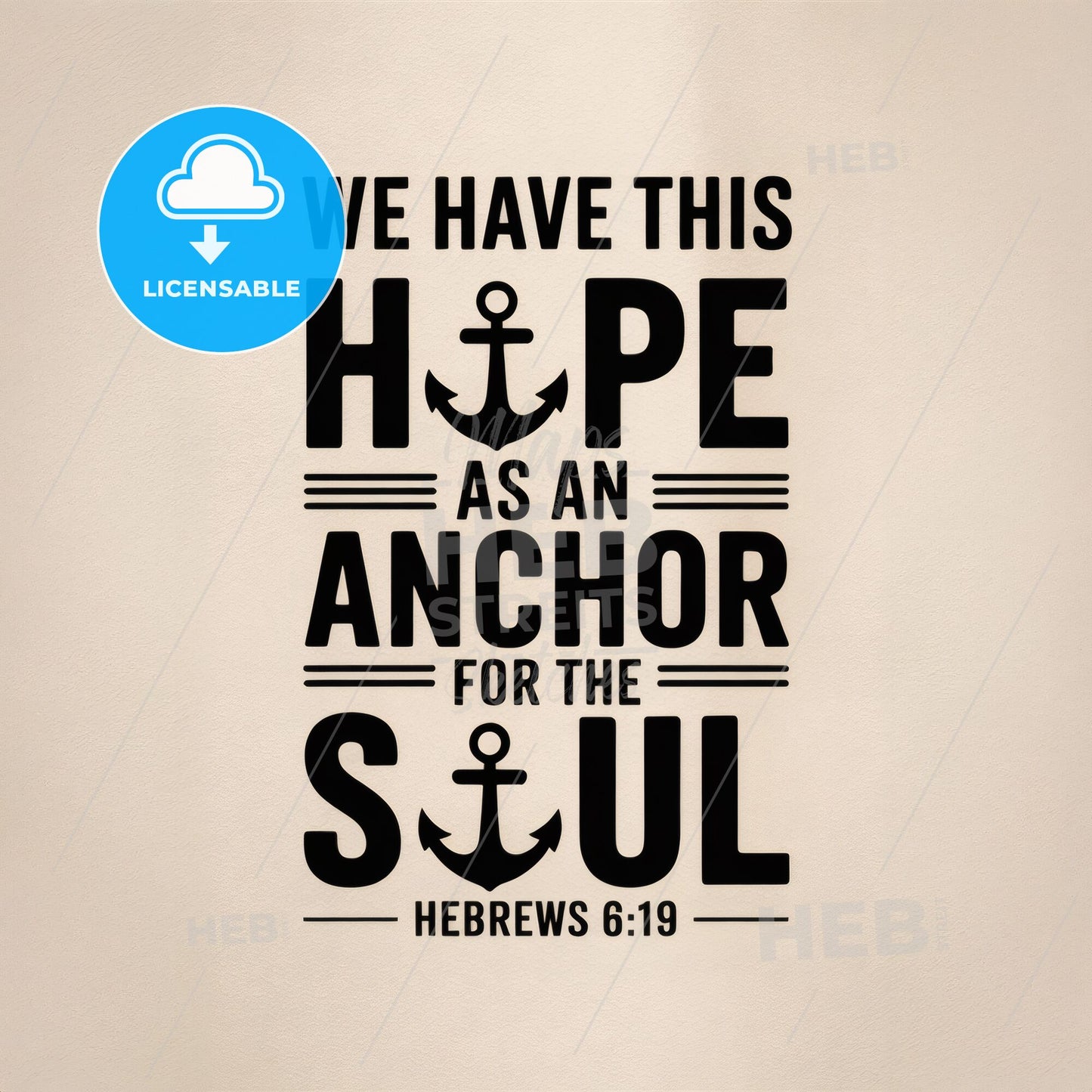 Inspirational Quote on Hope and Soul Print Template.