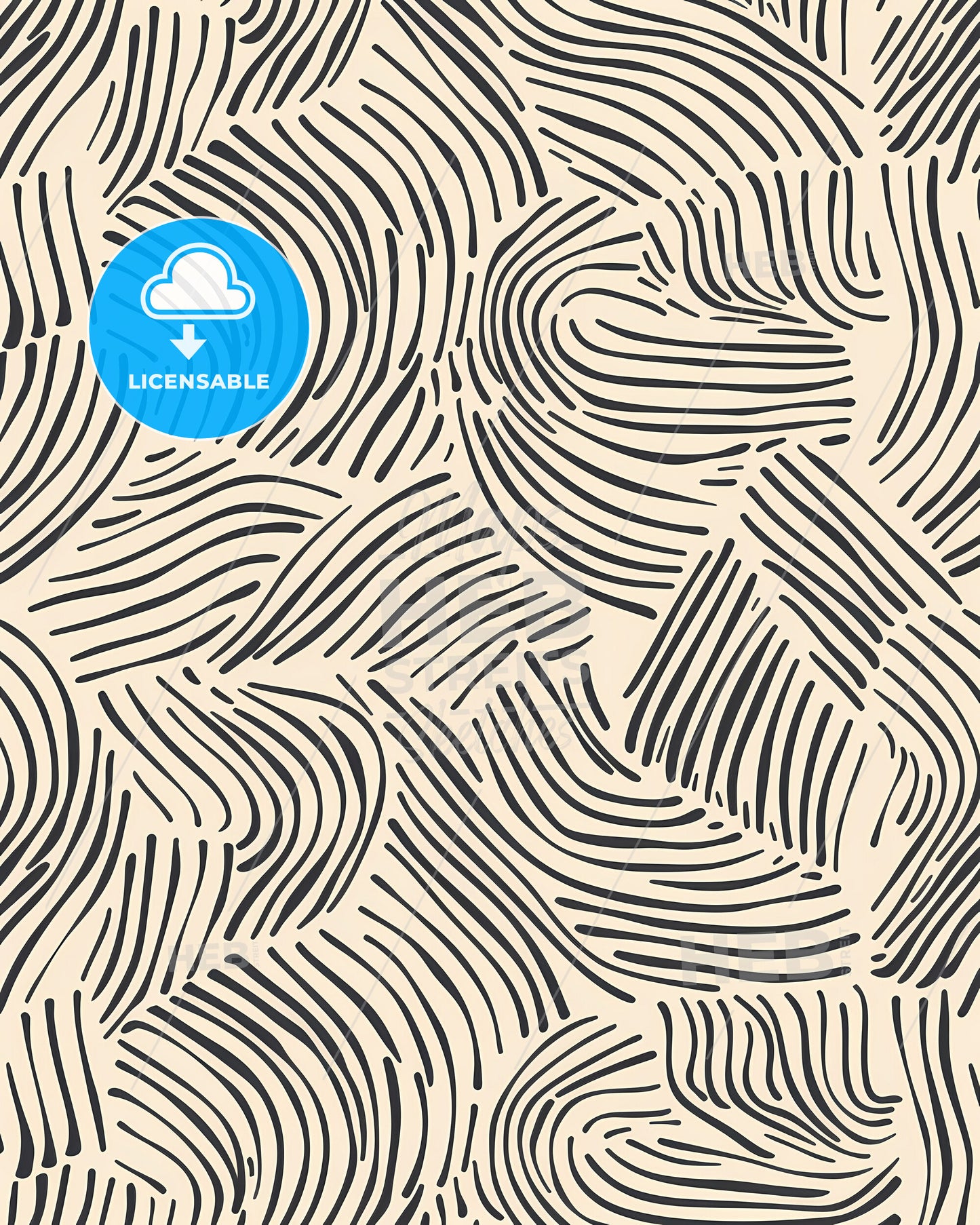 Seamless Neutral Minimalist Geometric Cover Pattern with Black Lines in Natural Fibers Style, Art-Focused Painting