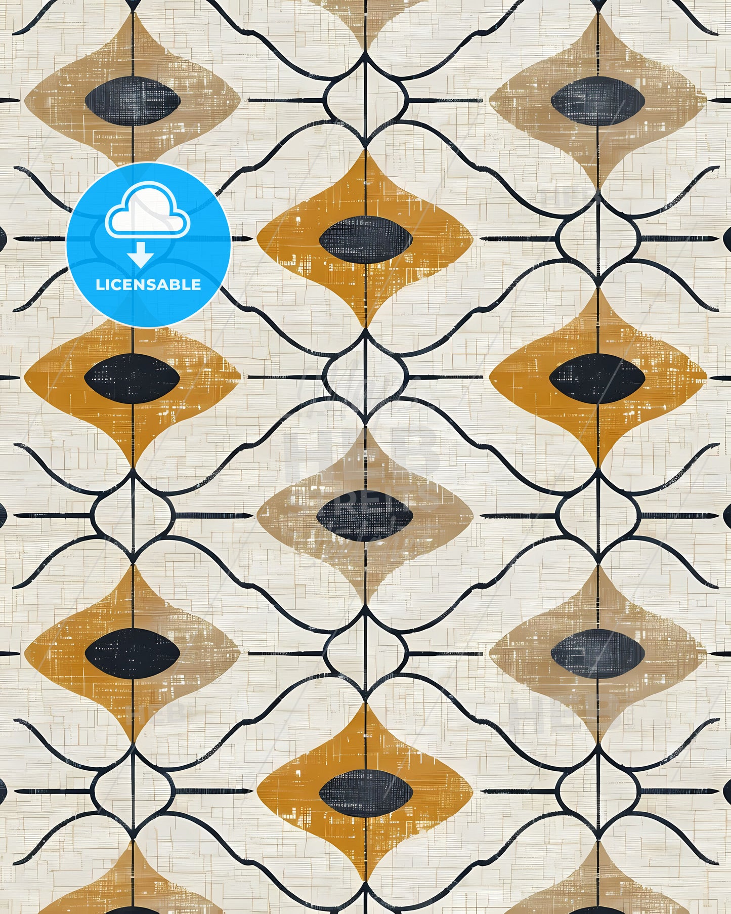 Vibrant Minimalist Abstract Painting Wall Art - Seamless Neutral Geometric Pattern