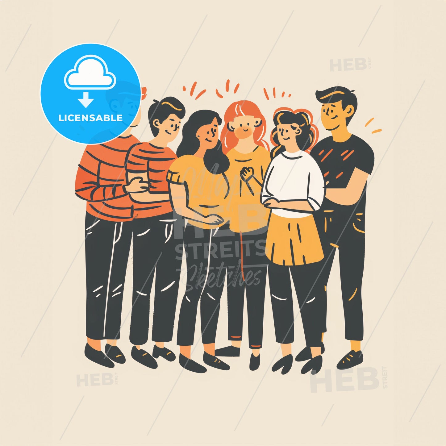 A group of parents stand in a circle - A group of people standing together