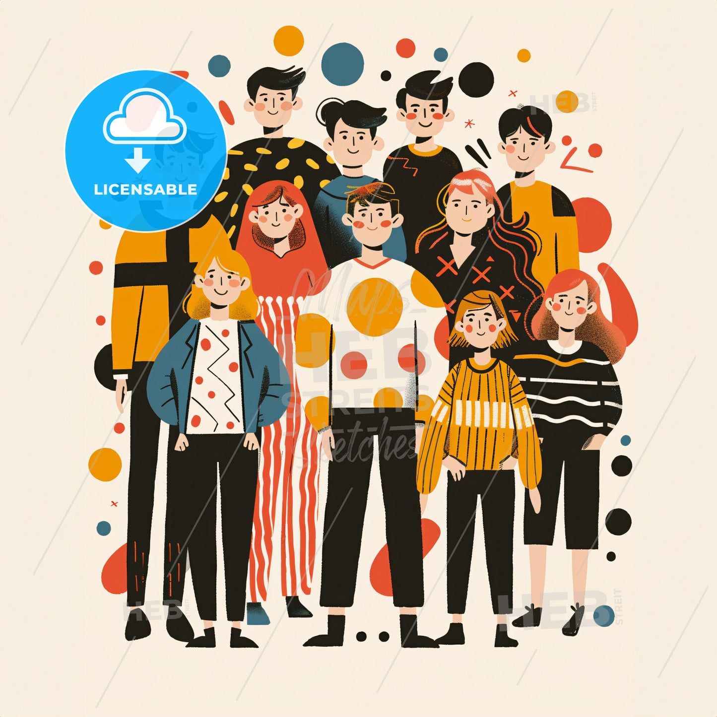 A group of teenagers stand in a circle - A group of people standing together