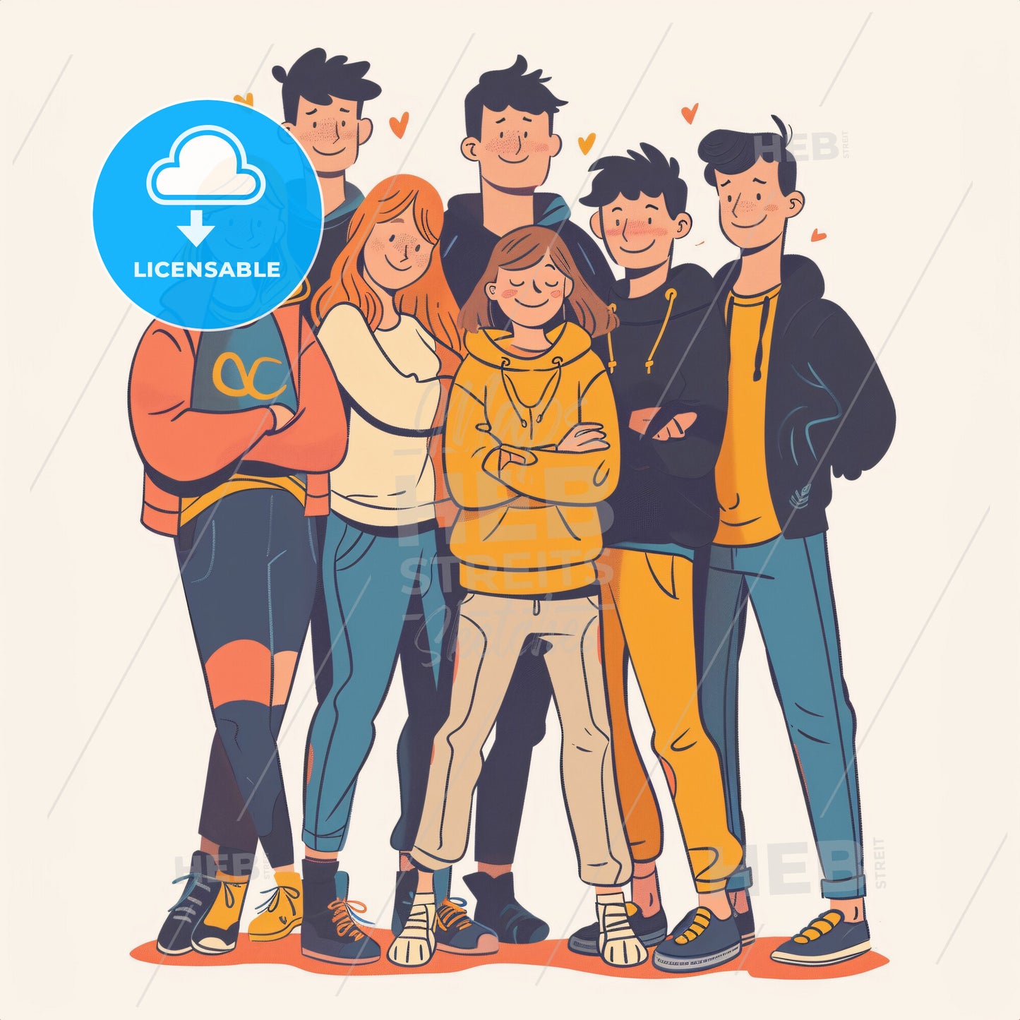 A group of teenagers stand in a circle - A group of people posing for a photo