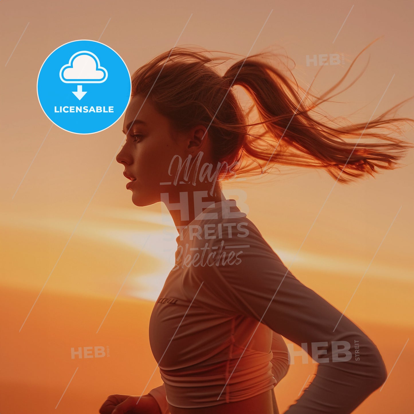 A Person Running - A Woman Running In The Sun