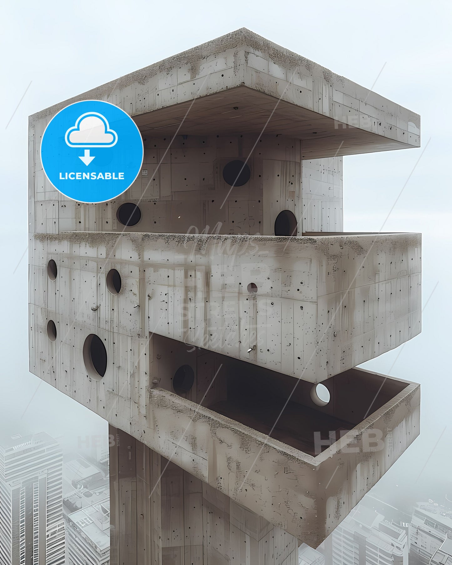 Vibrant Concrete Wall Art with Brutalistic Architecture and Rough Textures, Abstract Painting Close-up