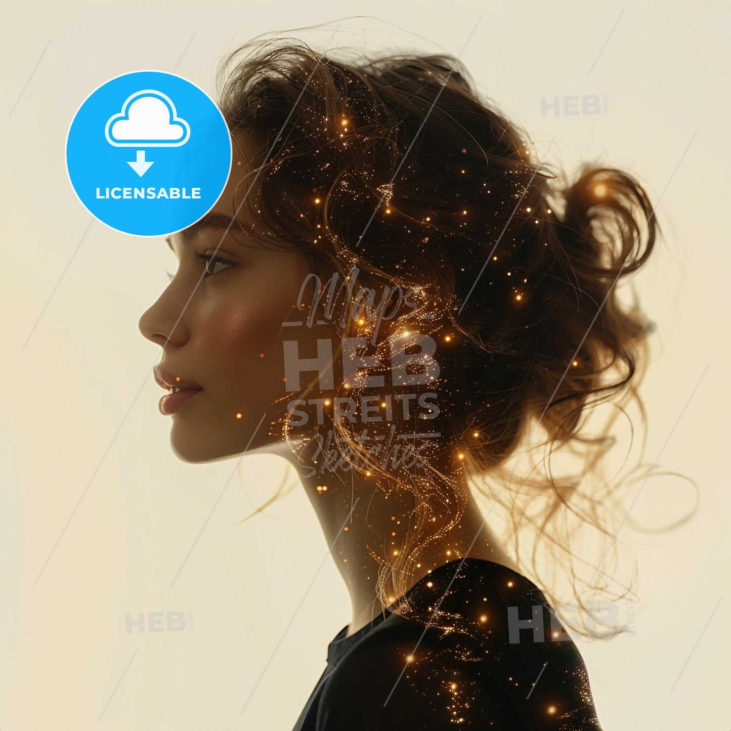 Apex Aesthetics: The Peak of Cool - A profile of a woman with glowing hair