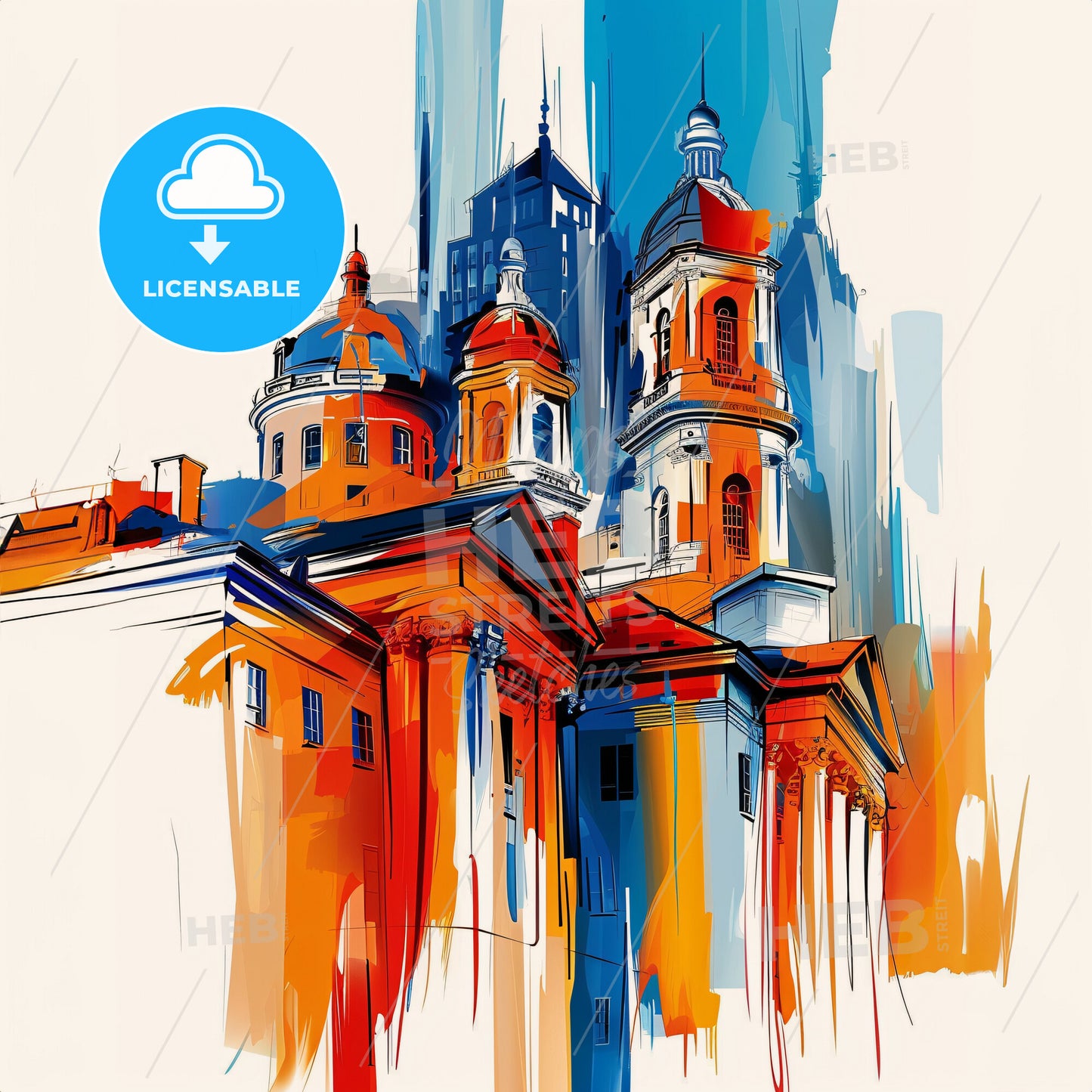 Vibrant Augusta, Georgia - A Painting Of A Building