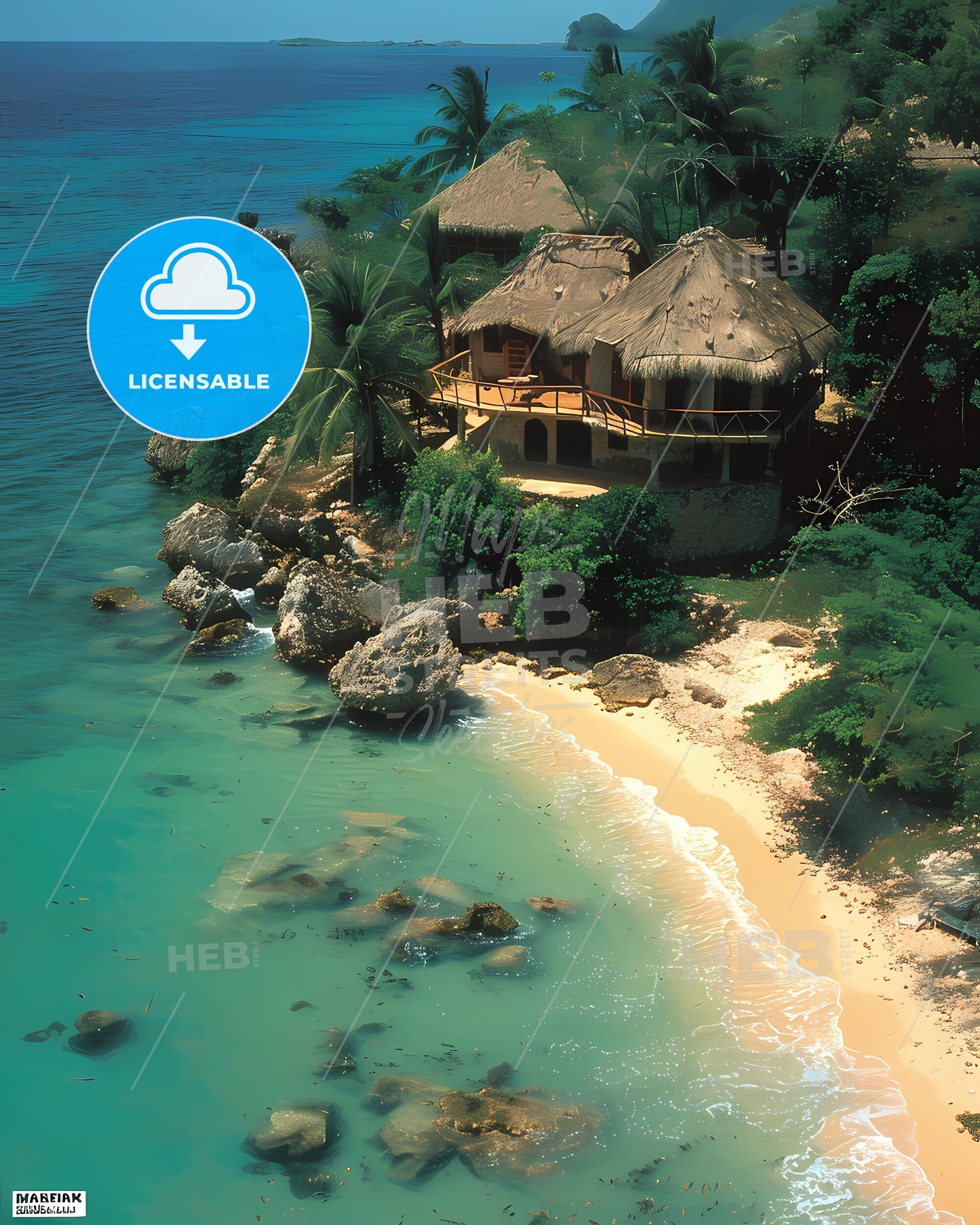 Belize North America Home Beach Houses Painting Art Beautiful Travel Ocean