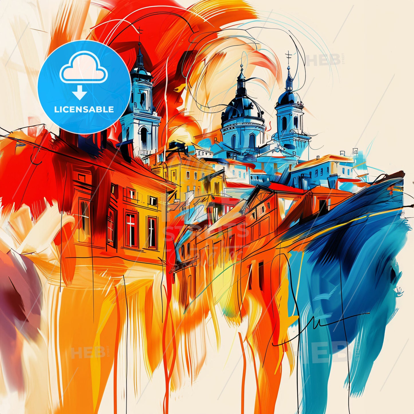 Vibrant Besançon, France - A Painting Of A City