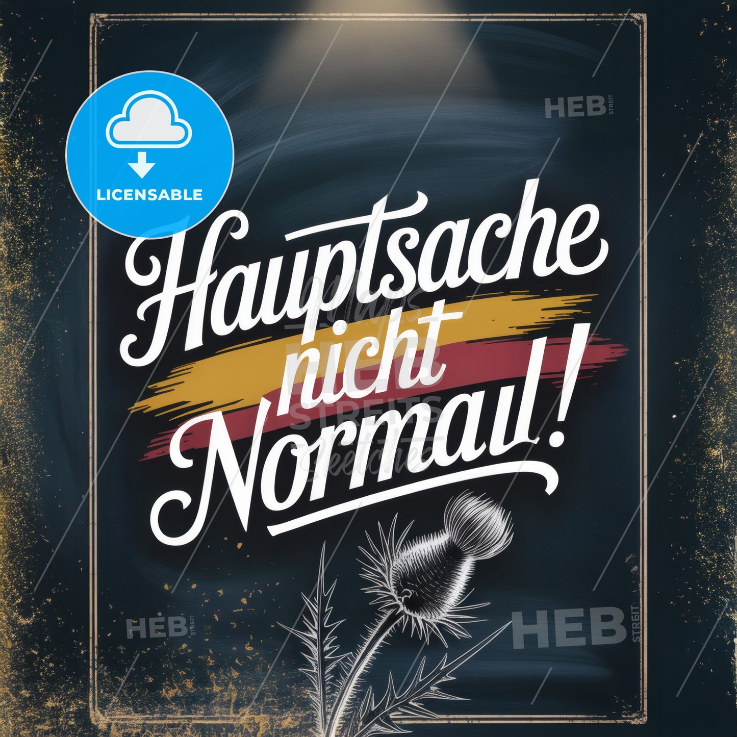 Bold Typography Artwork Emphasizing Uniqueness with a Flair of German Expressionism.