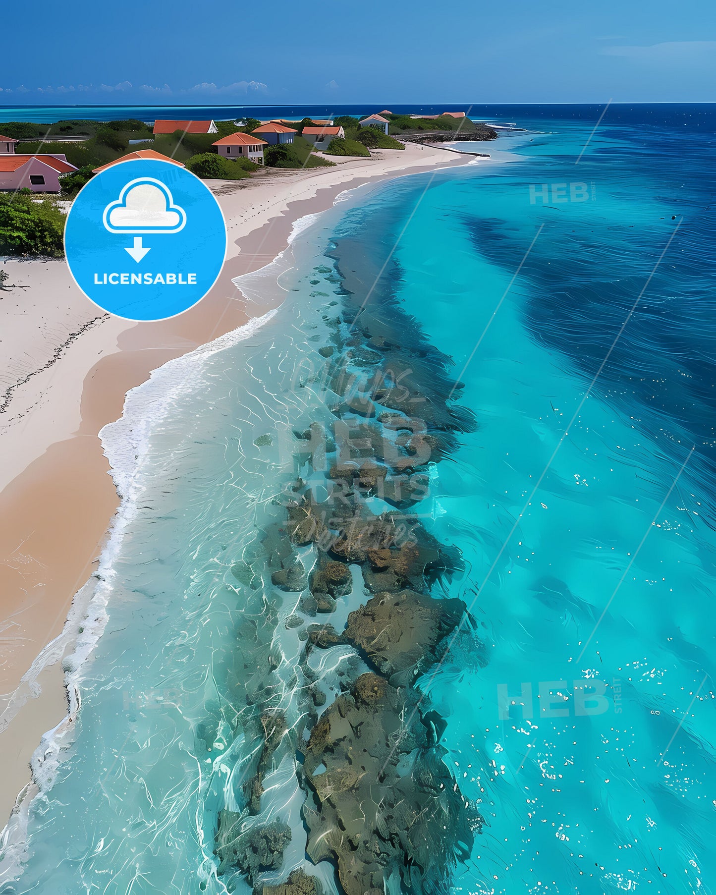 Captivating Artwork Depicting the Scenic Coastal Hues of Bonaire, North America
