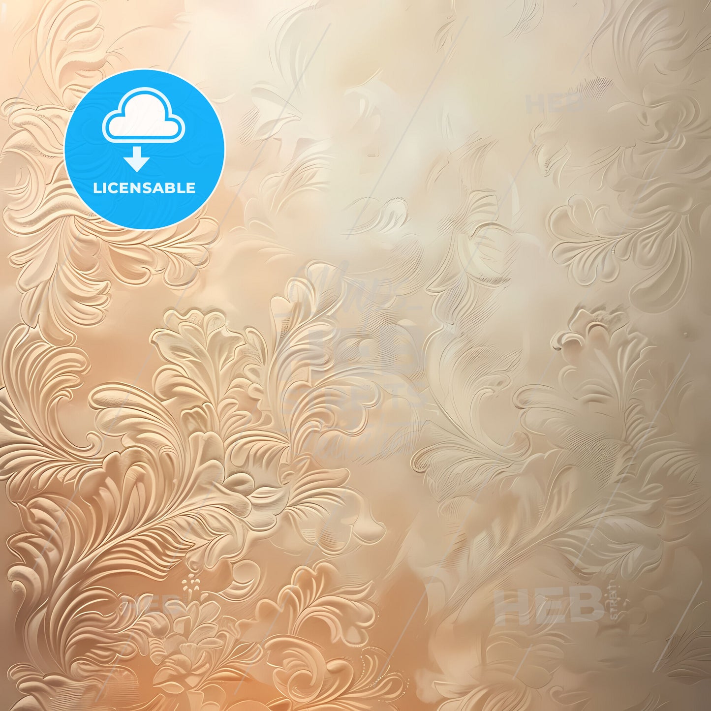 Vivid painted artwork on bright beige paper gradient elegant patterns showcase delicate details