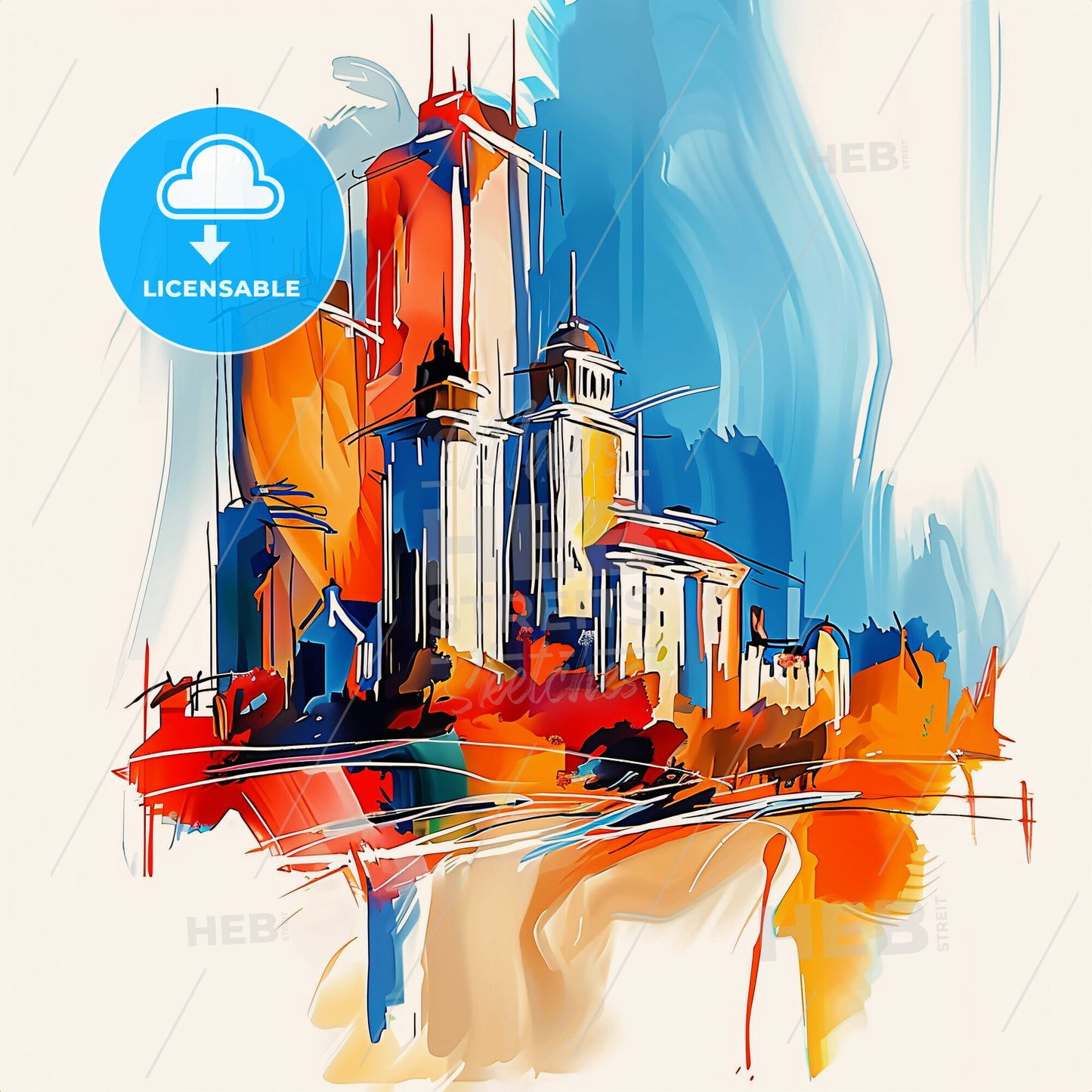 Vibrant Broken Arrow, Oklahoma - A Painting Of A City