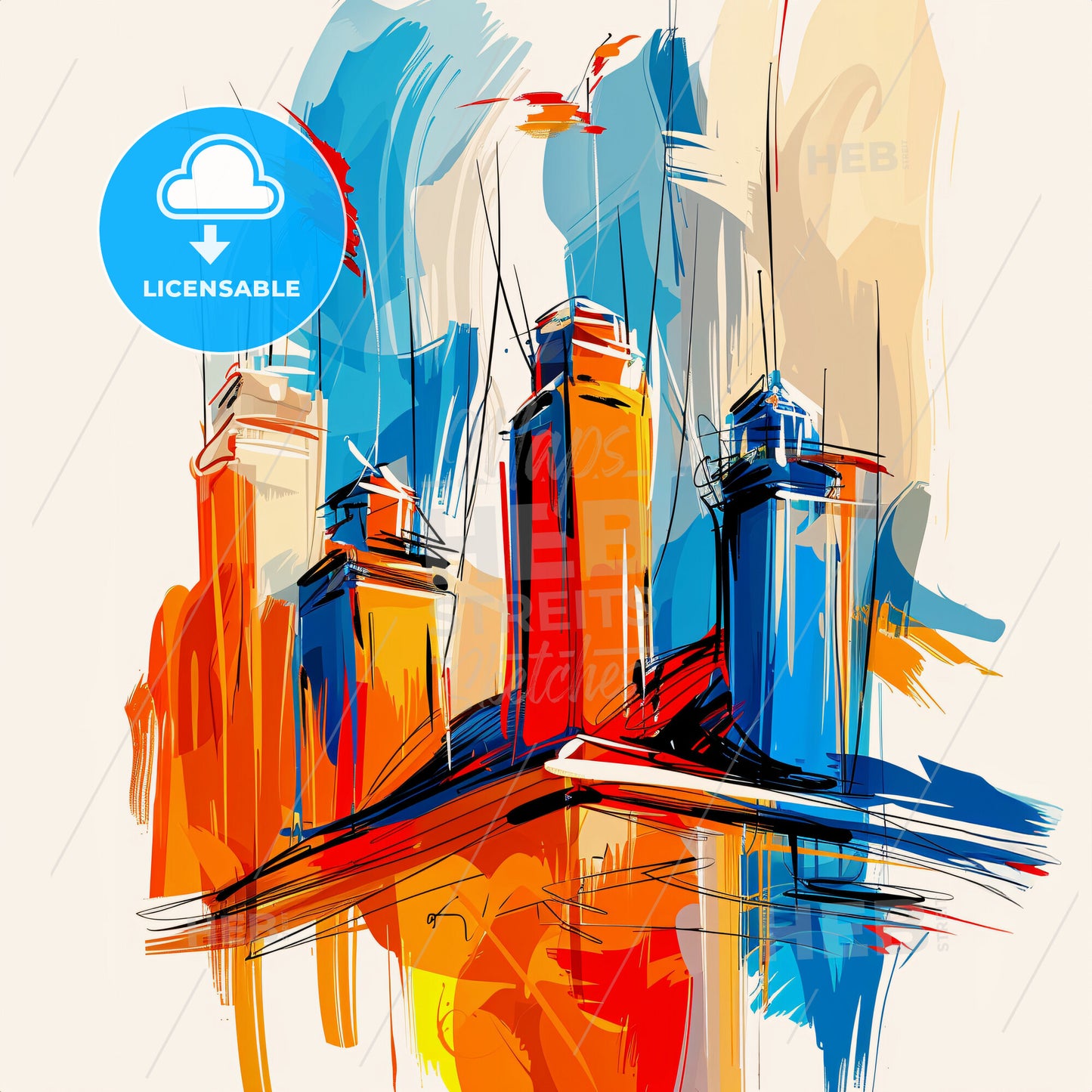 Vibrant Bulawayo, Zimbabwe - A Colorful Drawing Of A Building