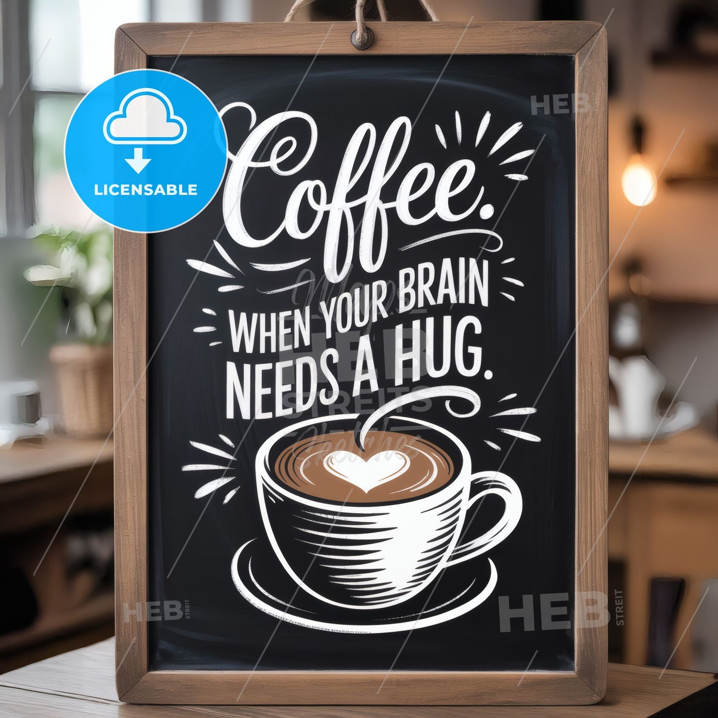 Chalkboard Coffee Sign: Comforting Quotes for Coffee Lovers and Cozy Cafés.
