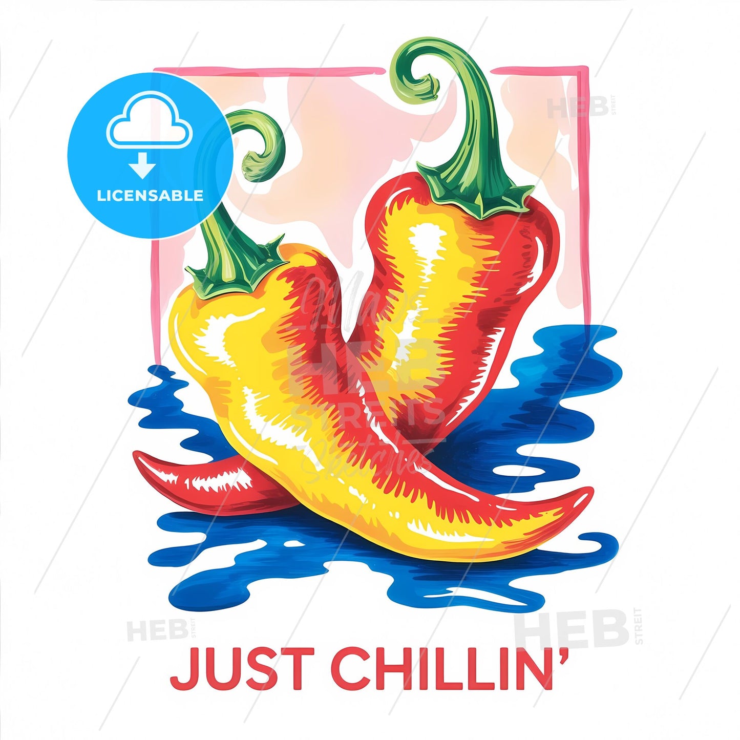 Chili Vibes: Bold Peppers in Playful Pink Bliss