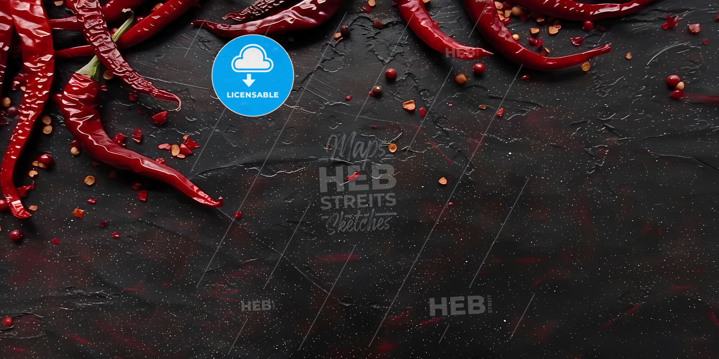 Vibrant Red Pepper Painting Background Header with Copy Space for Art and Design