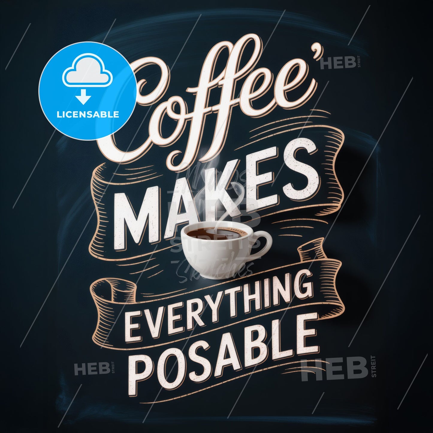Coffee Makes Everything Possible: A Motivational Quote for Coffee Lovers and Enthusiasts