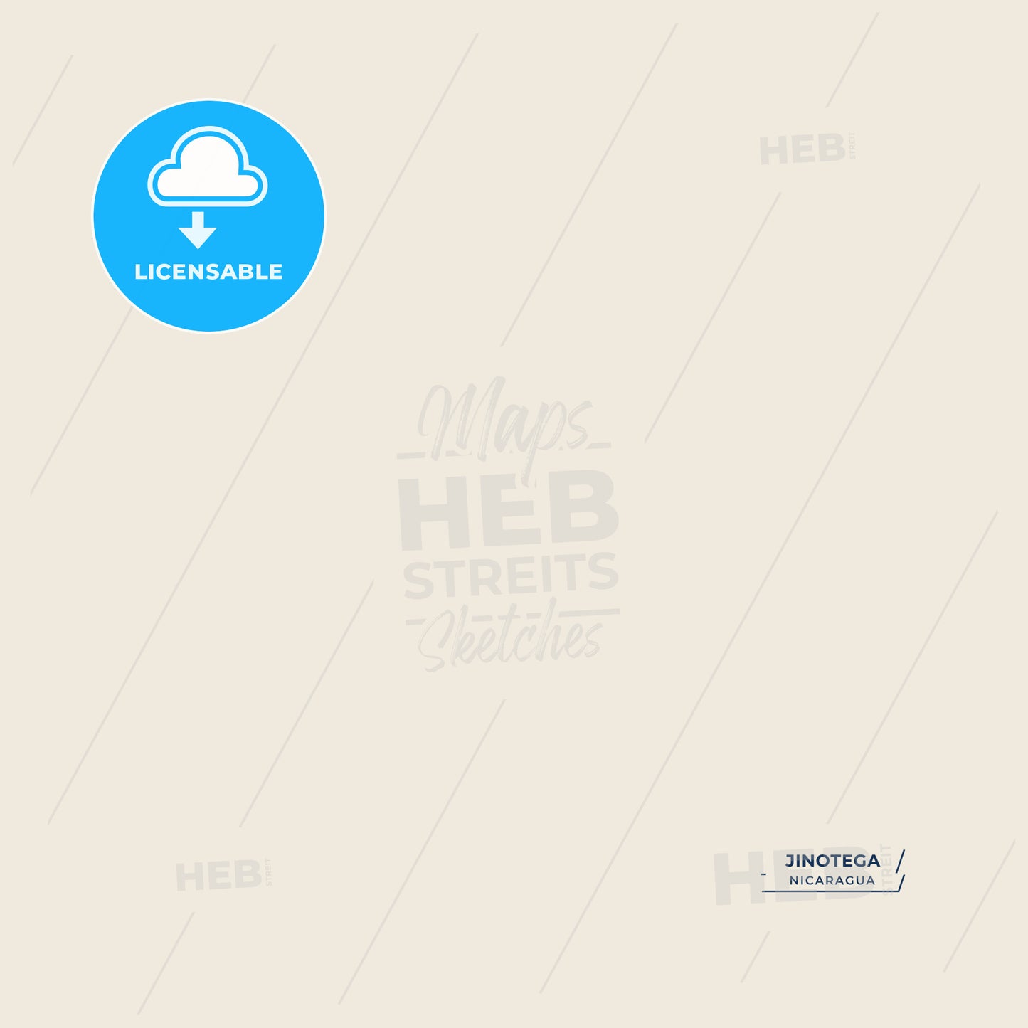 Canvas Print Template of Jinotega Street Map