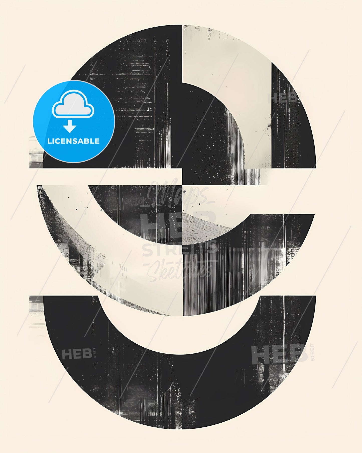 Minimalist Bauhaus Graphic Print | Black & White | Bold Geometric Shapes | Abstract Modern Art