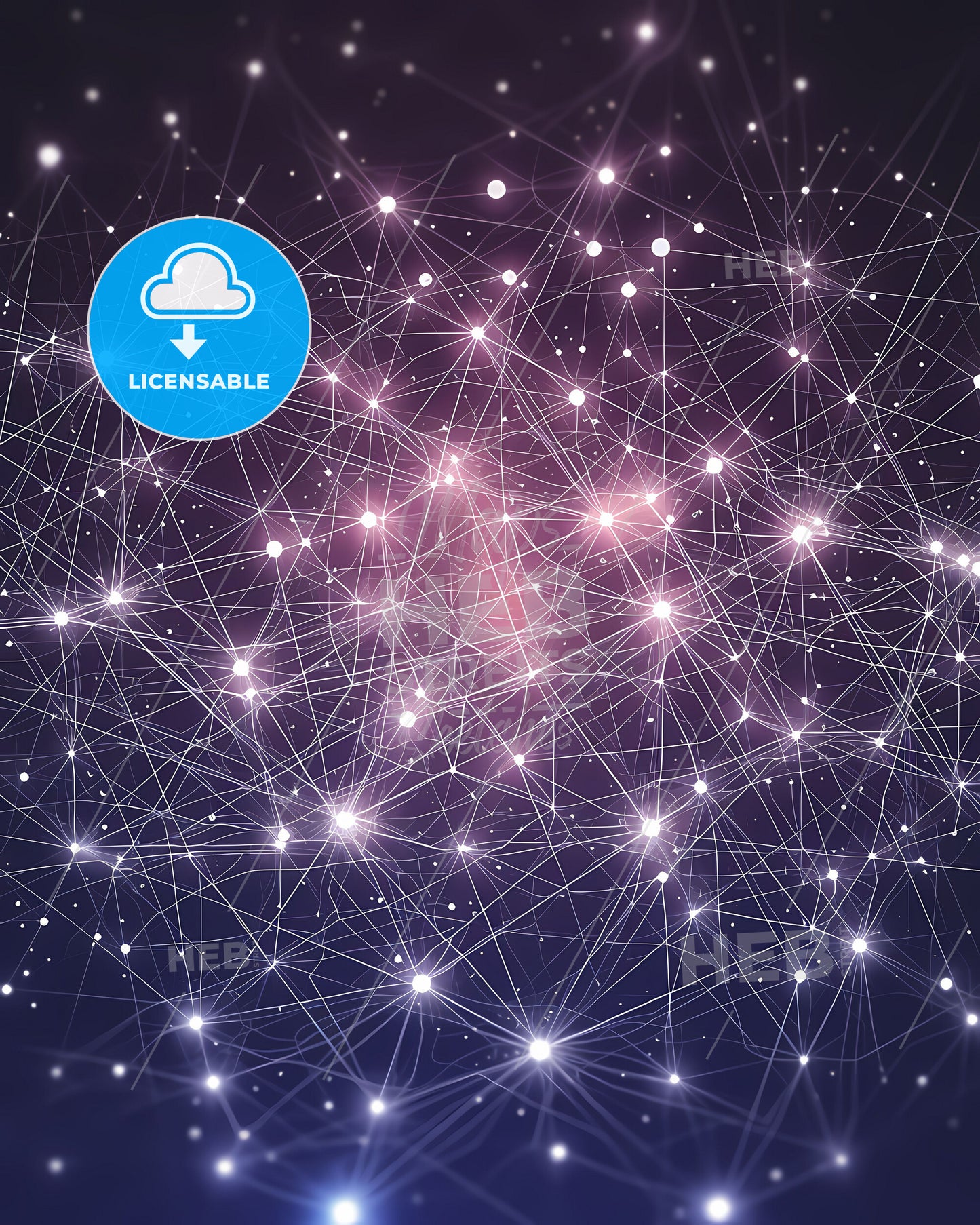 Abstract Art: Lines, Data, Connections - Network of Dots and Lines - Vibrant, Creative