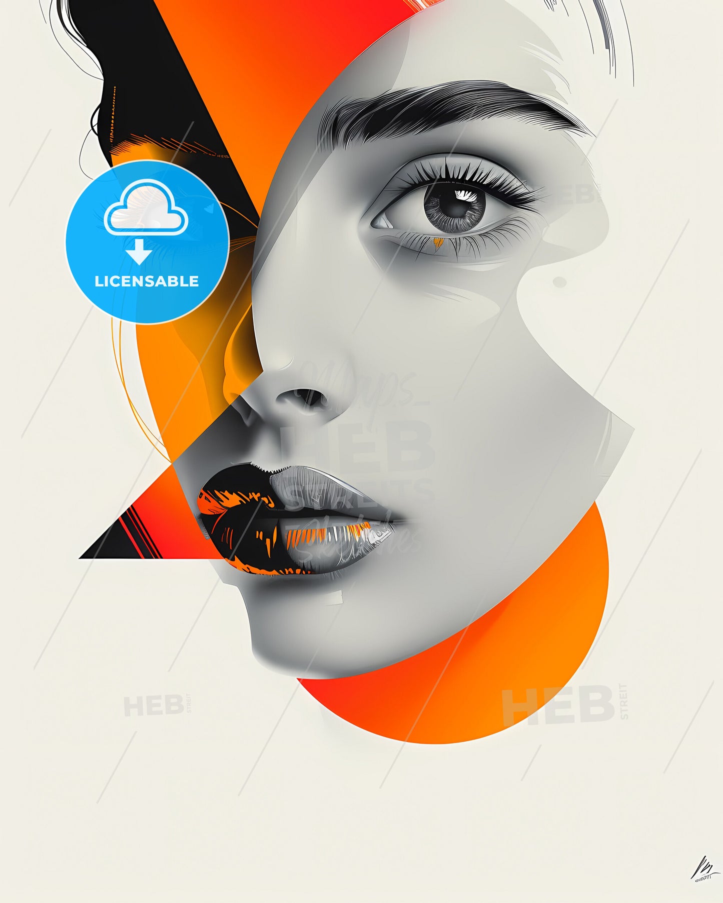 Emotional, Graphic Art: Captivating Minimalism, Vibrant Painted Masterpiece for Sale