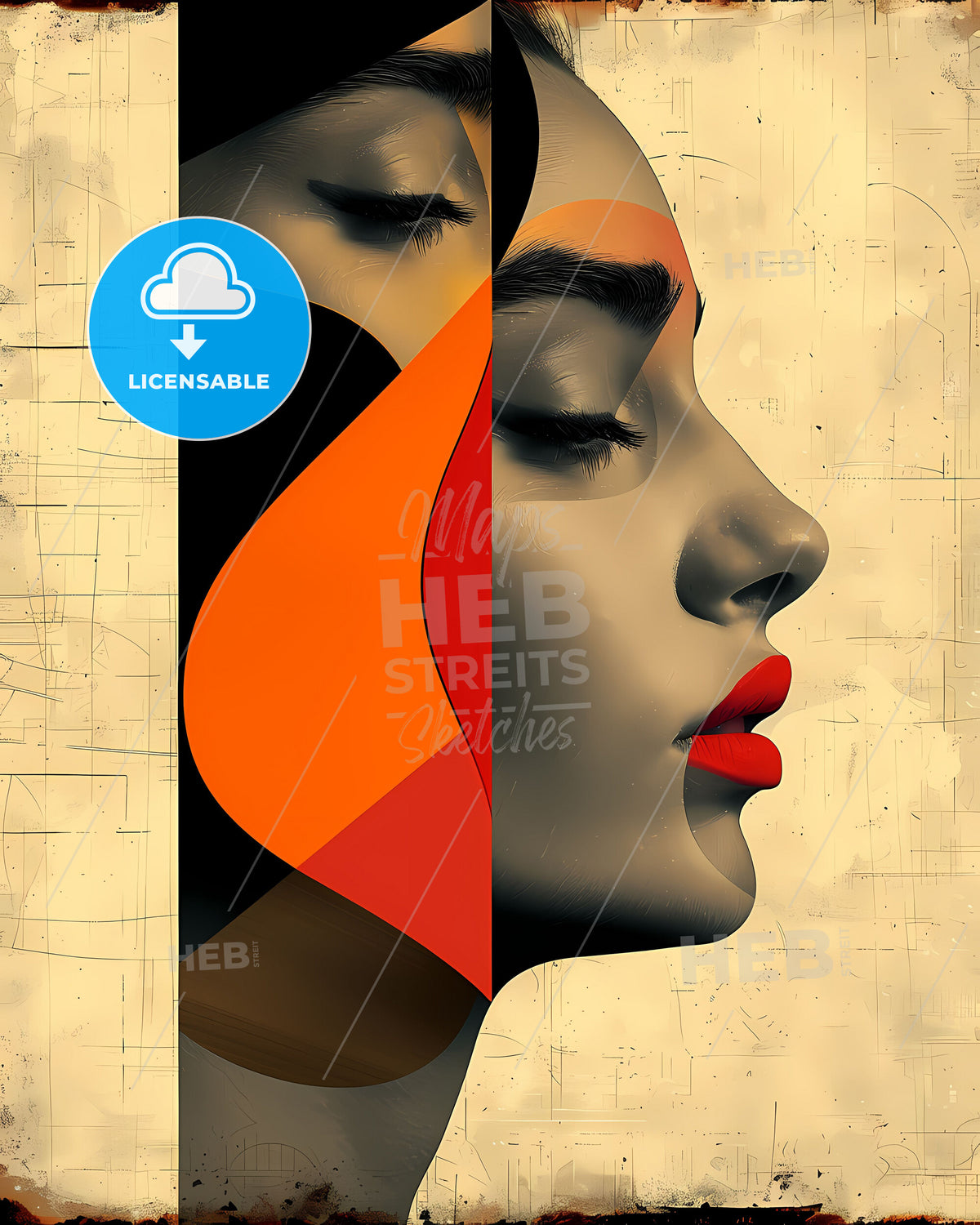 Vibrant, Emotion-Evoking Minimalistic Artwork: A Captivating Image in Graphic Flatter Style, Celebrating the Artistic Essence