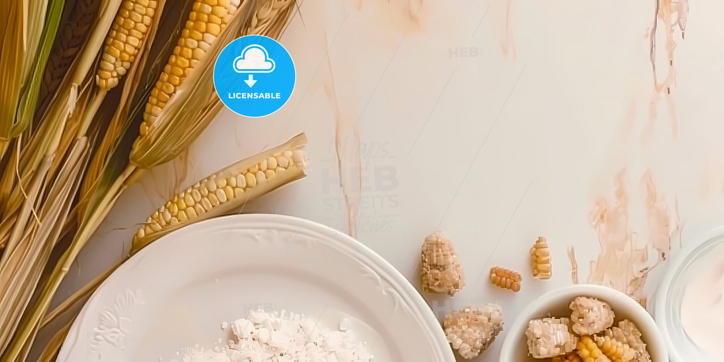 Corn Artwork for Digital Backgrounds, Design Elements, and Marketing Materials