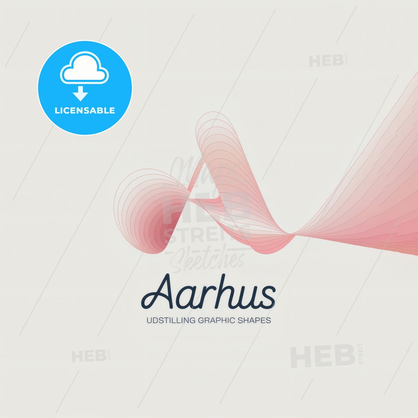 Elegant Abstract Design Featuring Soft Pink Waves and Modern Typography for Creative Branding Solutions.