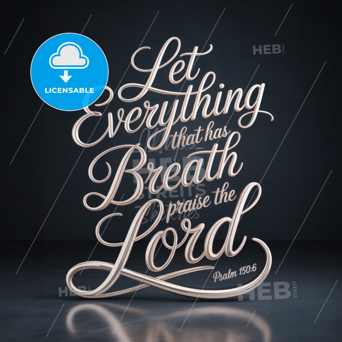 Elegant Typography Design Featuring Inspirational Bible Verse for Faith and Worship Themes.