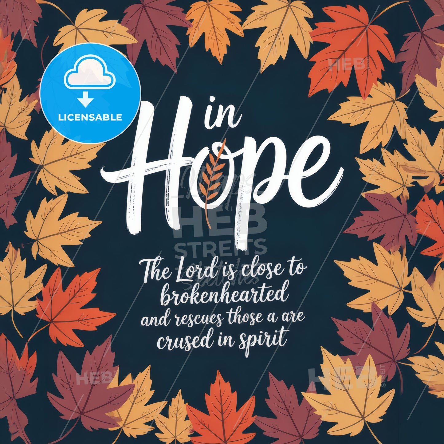 Embracing Hope: A Spiritual Reminder Surrounded by Autumn Leaves