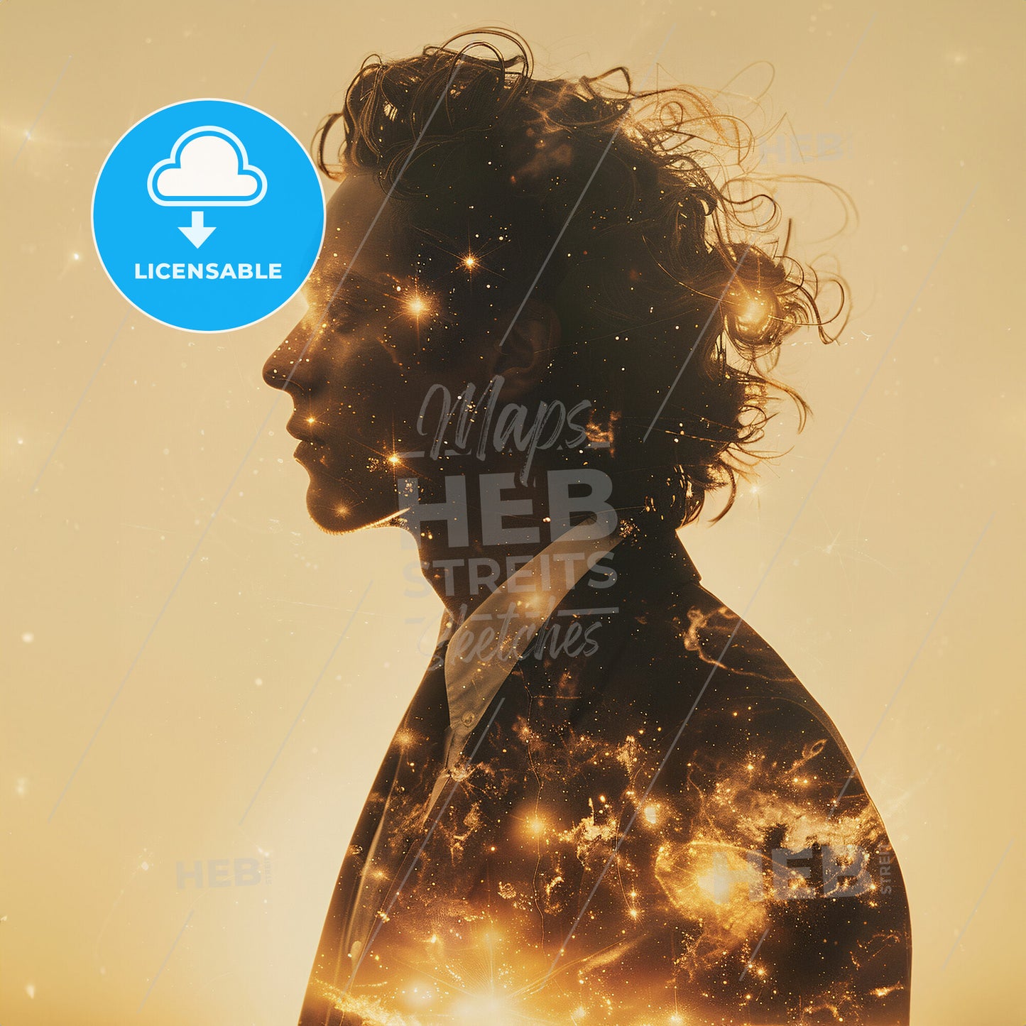 Entrepreneurial Spirit: The Quest for Excellence - A man with curly hair and a light in the background